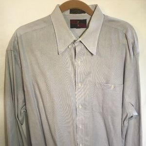 Corporate Casual Mens Shirt Large Blue Solid L/S